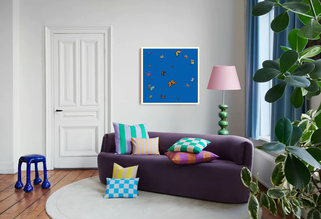 Butterflies on Blue