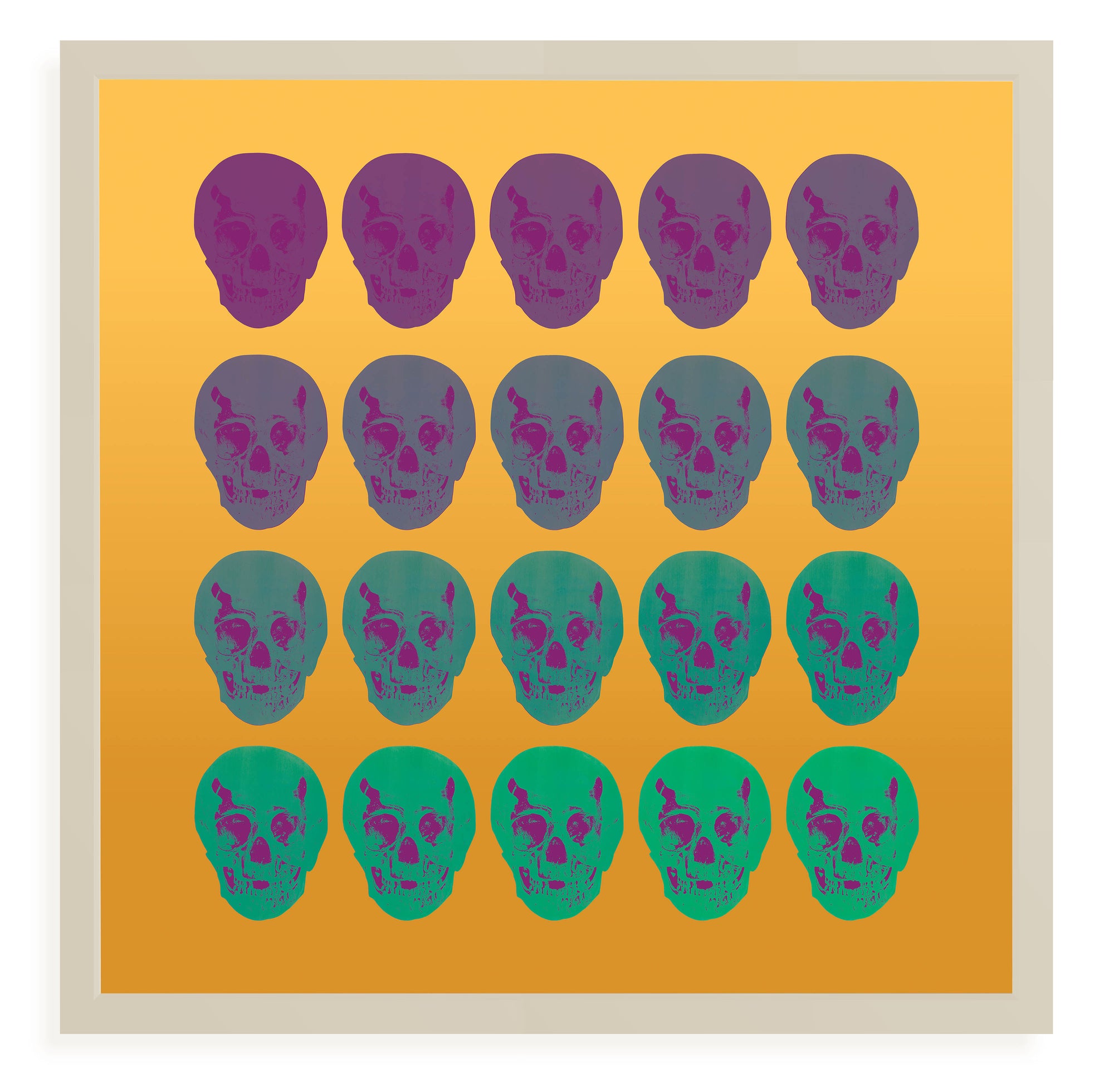 Chromatic Skulls: Gold & Pistachio