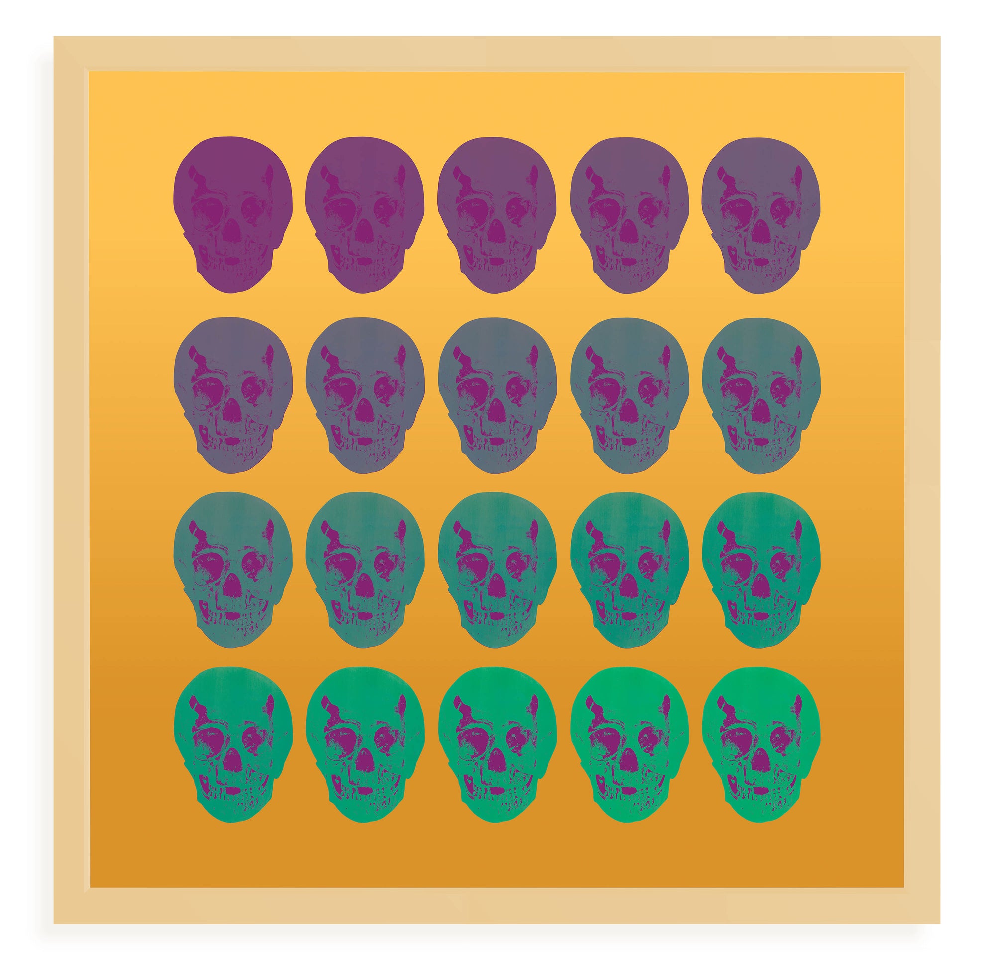 Chromatic Skulls: Gold & Pistachio
