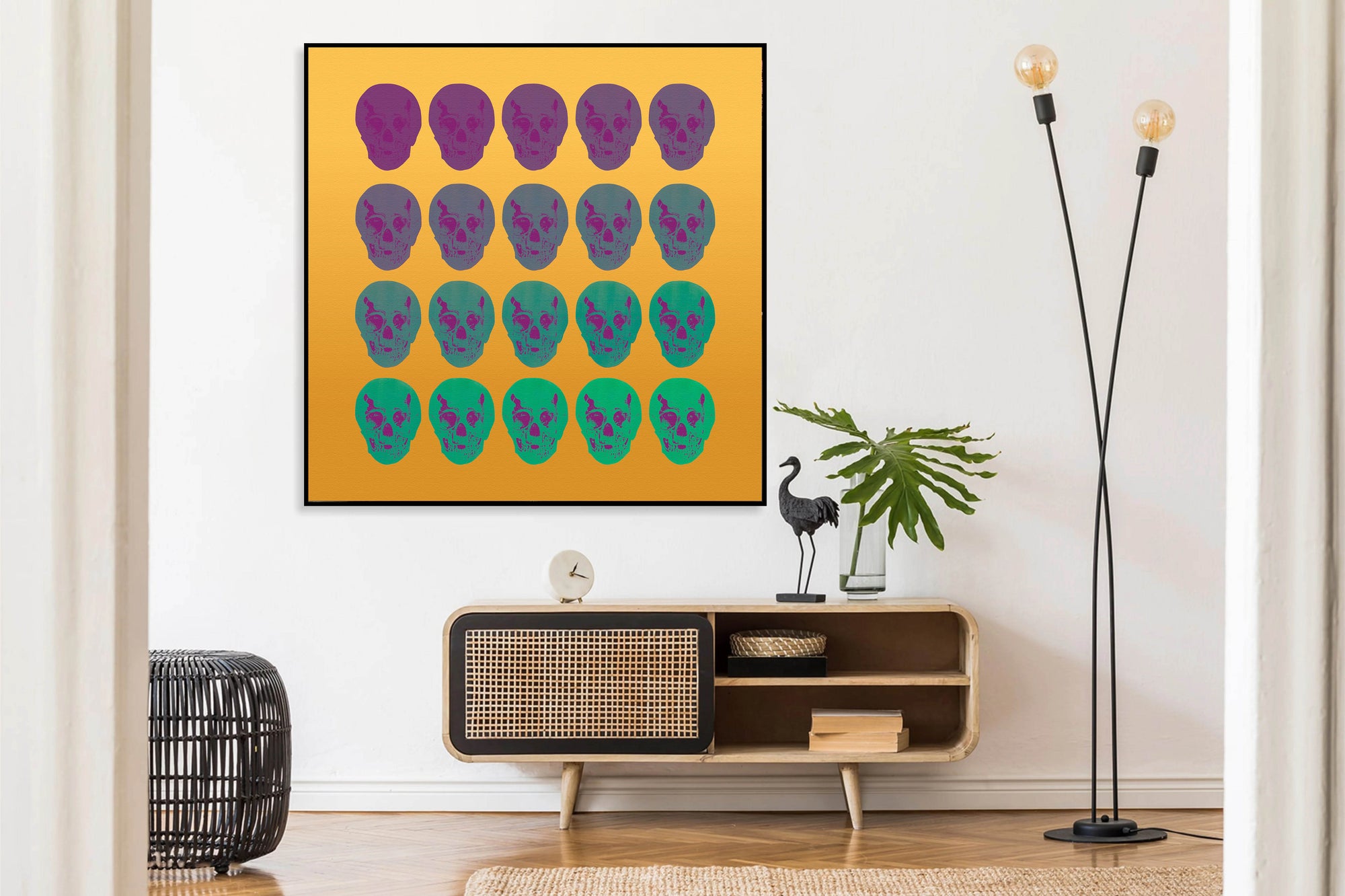 Chromatic Skulls: Gold & Pistachio