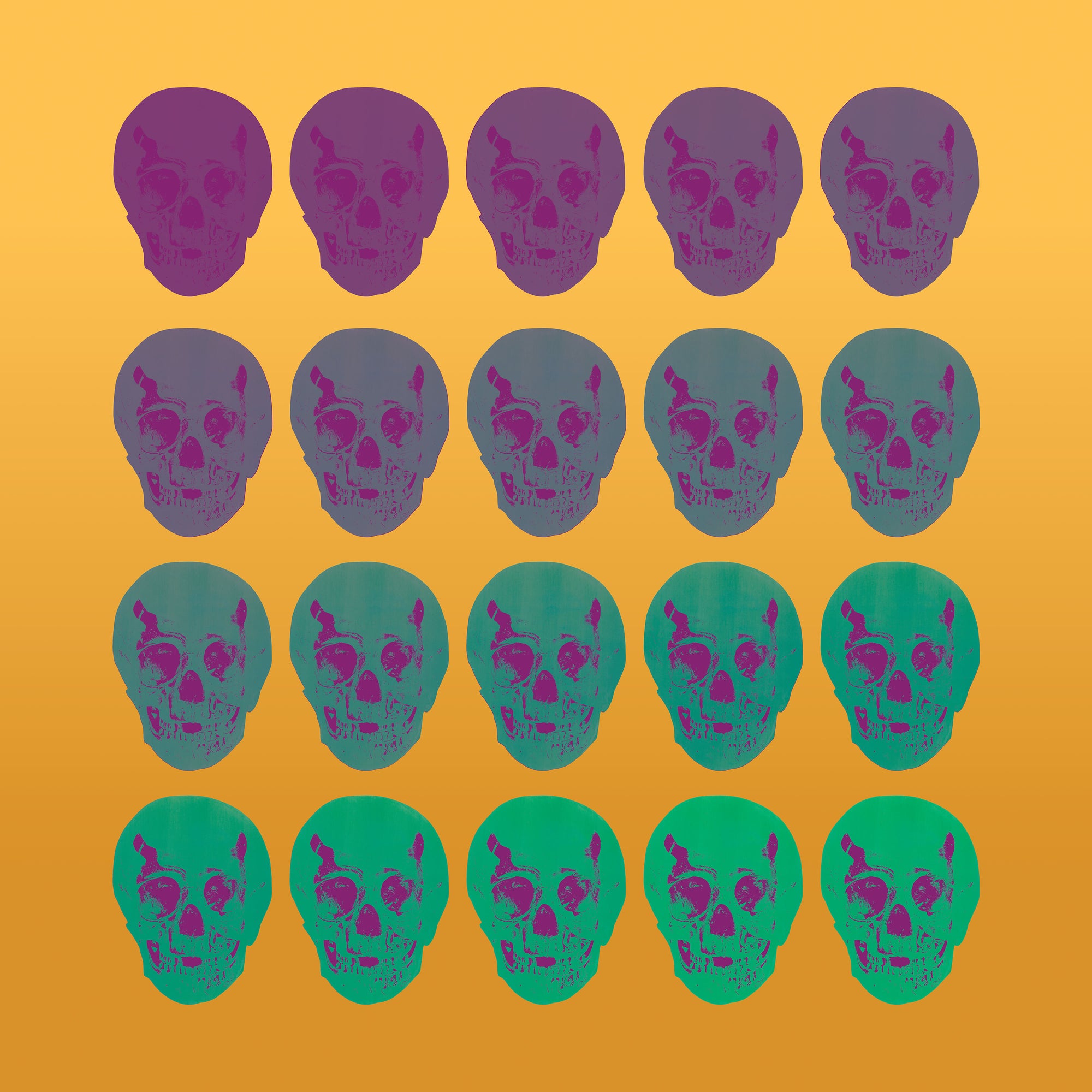 Chromatic Skulls: Gold & Pistachio